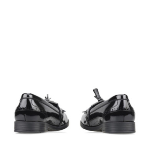 Start-Rite Sketch, Black patent girls slip-on school shoes