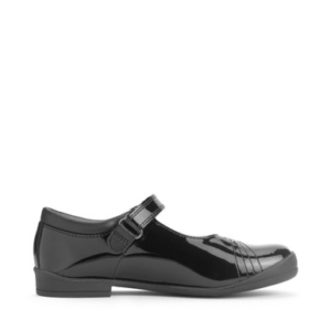 Start-Rite Stardust, Black patent girls rip-tape school shoes