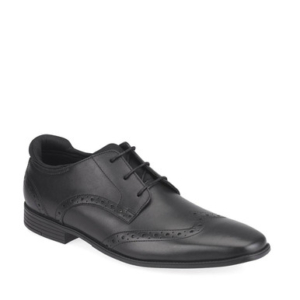 Start-Rite Tailor, Black leather senior boys lace-up school shoes