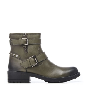 Moda In Pelle Aabby Khaki Leather Boots