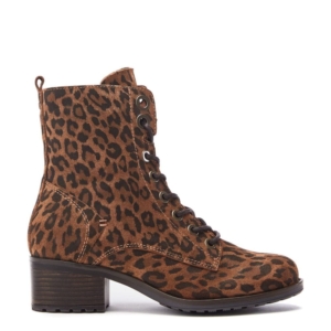 Moda In Pelle Bezzie Dark Leopard Suede Boots