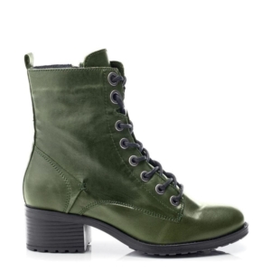Moda In Pelle Bezzie Green Leather Boots