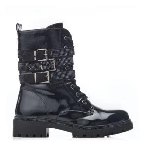 Moda In Pelle Cyrus Black Patent Boots