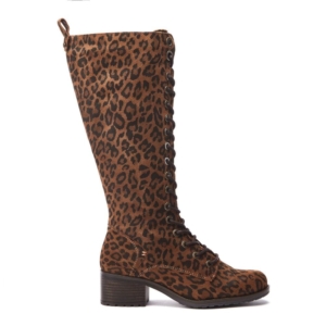 Moda In Pelle Hailey Dark Leopard Suede Boots