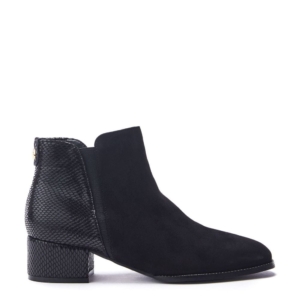 Moda In Pelle Madeley Black Alcantara Boots