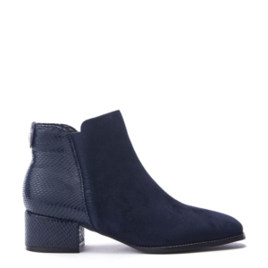 Moda In Pelle Madeley Navy Alcantara Boots
