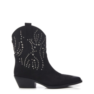 Moda In Pelle Okes Black Alcantara Boots
