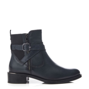 Moda In Pelle Oloron Navy Leather Boots