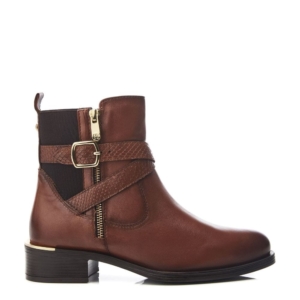 Moda In Pelle Oloron Tan Leather Boots