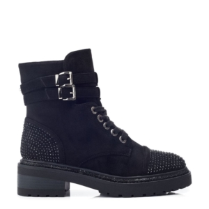 Moda In Pelle Pailton Black Alcantara Boots