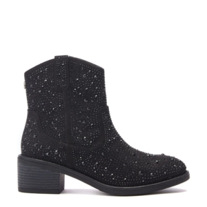 Moda In Pelle Petronella Black Alcantara Boots