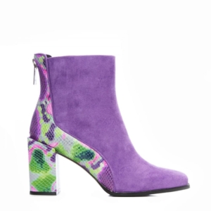 Moda In Pelle Taysha Purple Snake Alcantara Boots