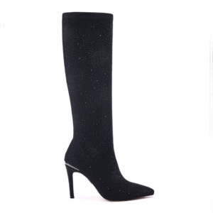 Moda In Pelle Tiarra Black Alcantara Boots