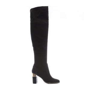 Moda In Pelle Valentinne Black Alcantara Boots