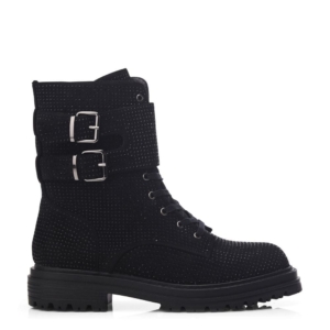 Moda In Pelle Zori Black Textile Boots
