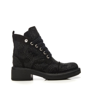 Moda In Pelle Aleyza Jet Black Alcantara