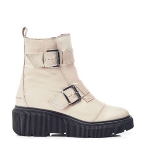 Shoon Sh Osborne Off White Leather 40
