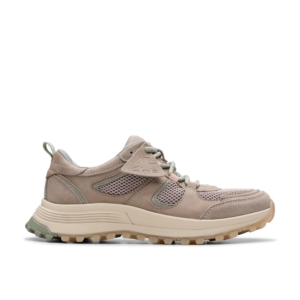 Clarks Women's ATL Trek Vibe Waterproof Light Grey Combination Trainers