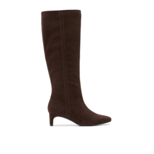 Clarks Women's Edina Tall Dark Brown Suede Knee High Boots