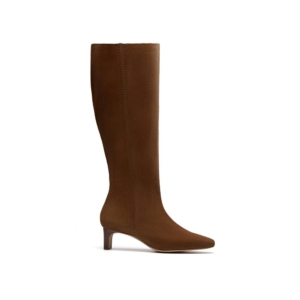 Clarks Women's Edina Tall Walnut Suede Knee High Boots