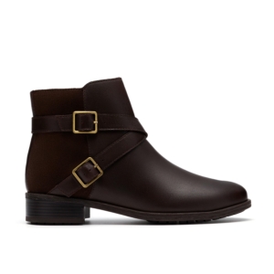 Clarks Women's Havisham Bay Brown Leather Ankle Boots