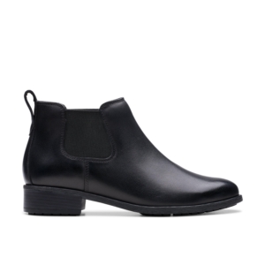 Clarks Women's Havisham Top Ankle Boot Black Leather Ankle Boots
