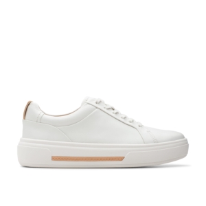 Clarks Women's Hollyhock Walk Off-White Leather Trainers