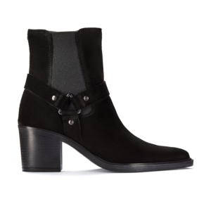 Clarks Women's Jesse Buckle Black Suede Ankle Boots