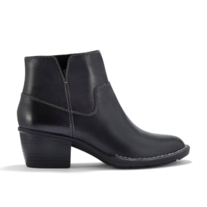 Clarks Women's Kastela Top Black Leather Ankle Boots