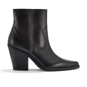 Clarks Women's Kheda West Black Leather Ankle Boots