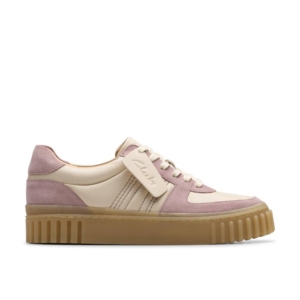 Clarks Women's Mayhill Lace Light Pink Combination Trainers