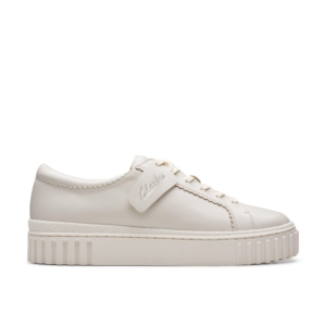 Clarks Women's Mayhill Walk Off-White Leather Trainers