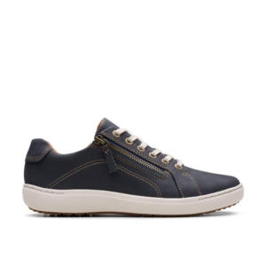 Clarks Women's Nalle Lace Navy Nubuck Trainers