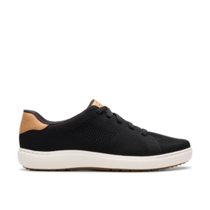 Clarks Women's Nalle Walk Black Knit Trainers