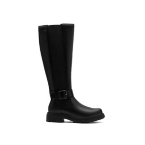 Clarks Women's Orinoco 3 Tall Black Leather Knee High Boots
