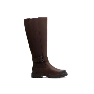 Clarks Women's Orinoco 3 Tall Dark Brown Leather Knee High Boots