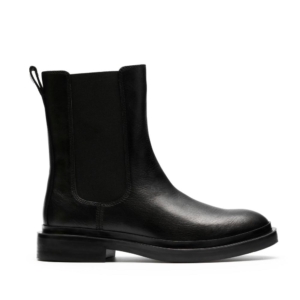 Clarks Women's Previa Top Black Leather Ankle Boots