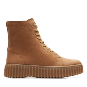 Clarks Women's Torhill Rise Light Tan Nubuck Ankle Boots