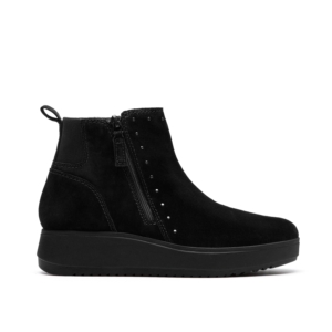 Clarks Women's Zylah Willow Black Suede Ankle Boots