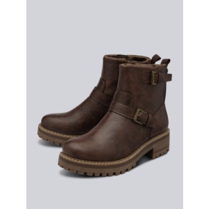 Lotus Jagger Zip-Up Ankle Boots in Brown