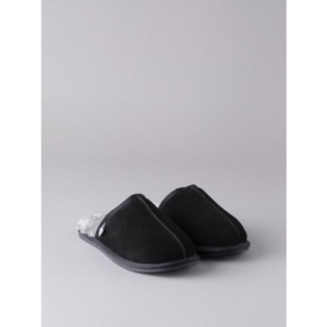 Men's Sheepskin Sliders in Black