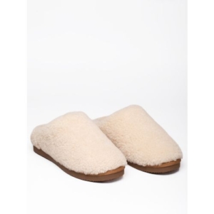 Sheepskin Wool Clog Slippers in Cream