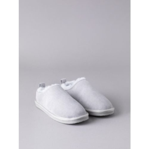Ladies' Sheepskin Clog Slippers in Light Grey