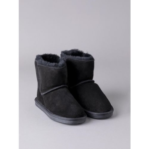 Ladies' Sheepskin Boot Slippers in Black
