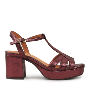 Charlie WIDE Metallic Burgundy