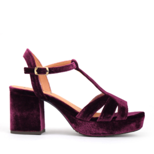 Charlie WIDE Velvet Aubergine