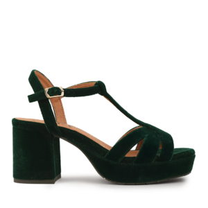 Charlie WIDE Velvet Dark Green
