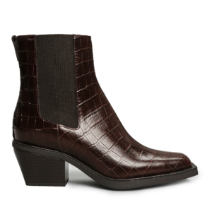 Gillian Croc Dark Brown