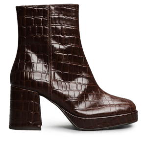 Sassy Croc Dark Brown