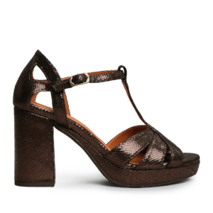 Valerie WIDE Metallic Dark Brown